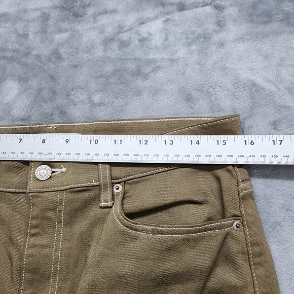 Uniqlo X Plant Girl NYC Jeans Womens 29 Brown Green The 420 Pant Hand Dyed Paint - Picture 14 of 16